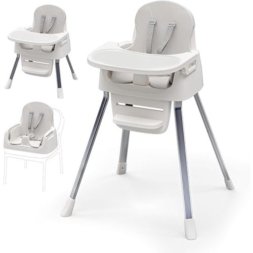 Portable Baby Highchair for Months Infants and Toddlers with 5 Point Harness Convertible Comfortable Seat for Cozy Eating Table Sit Up High Chair and Seats for Sitting Up Back Booster Feeding Chairs
