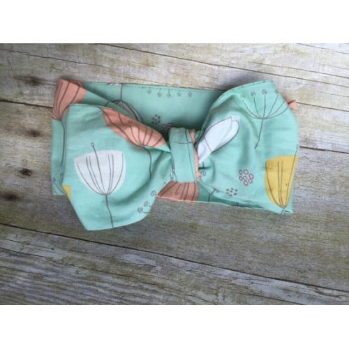 CORAL MINT HEADWRAP baby girl dandelion by AllThingsBambino