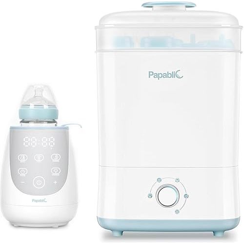 Papablic Baby Bottle Electric Steam Sterilizer and Ultra-Fast Bottle Warmer 2.0