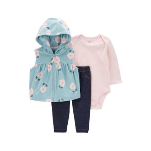 Baby Girls Floral Printed Vest Set