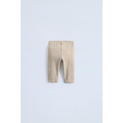 SOFT TOUCH STRIPED PANTS - Light beige | ZARA United States