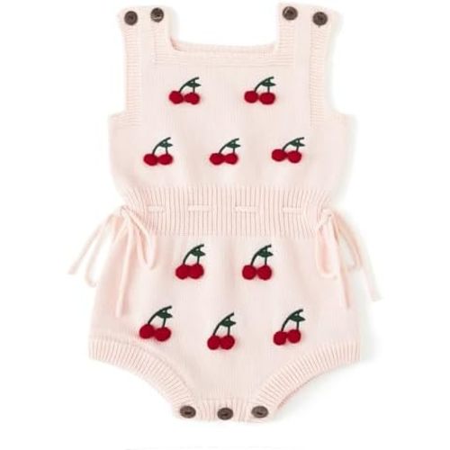 Simplee kids Baby Girl Knit Romper Fall Sleeveless Pompoms Rompers Newborn Little Girl Overall Jumpsuit Outfits