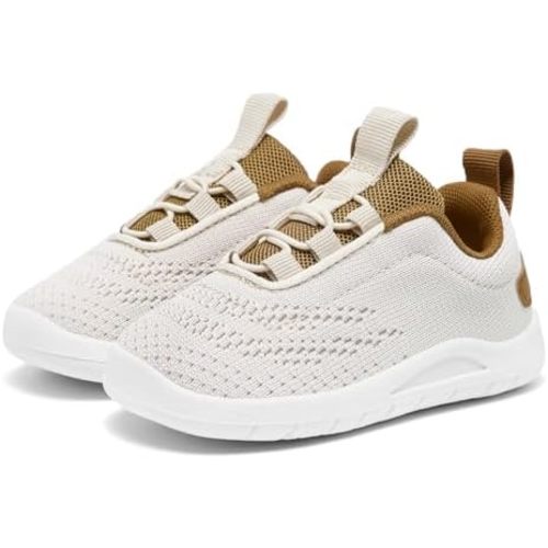 MORENDL Toddler Slip On Sneakers Baby Walking Shoes Non-Slip Breathable Unisex Pink Mesh Lace-Up Athletic Sneakers Infant Running Shoes