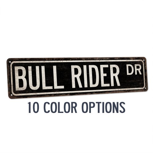 Bull Rider Sign, Rodeo Street Sign, American Rodeo Decor, Barn Decor, Cowboy Gift, Western Sign, Farmhouse Decor, Cowgirl Gift 104180021156