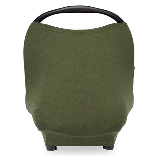 Parker Baby 4 in 1 Car Seat Cover for Girls and Boys - Stretchy Carseat Canopy, Nursing Cover, Grocery Cart Cover, High Chair Cover - "Pine"