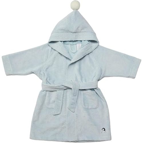 Konny Kids Bathrobes, Hooded Towel, Oeko-TEX Certified Bathrobes, Ultra Soft, Quick-Dry Washcloth for 3-5Y Baby Boys & Girls(Free size, Mint)