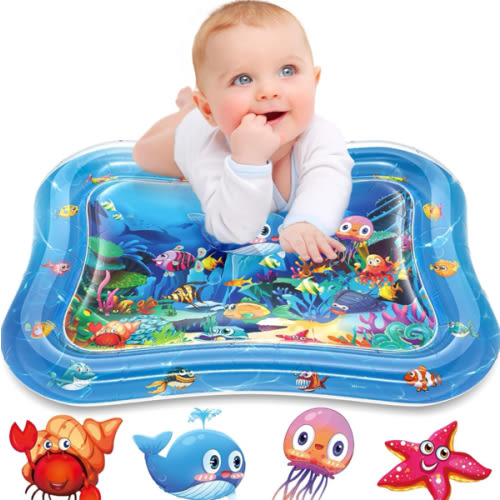 Infinno Inflatable Tummy Time Mat Premium Baby Water Play Mat for Infants and Toddlers Baby Toys for 3 to 24 Months, Strengthen Your Baby's Muscles, Portable