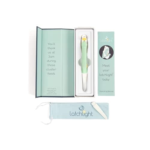 LatchLight - Sleep Friendly Night Light for Breast & Bottle Feeding | Lighted Flex Tip to Adjust Baby's Lips & Latch Positioning | Baby Shower, Registry, Nursery, & Pregnancy Hospital Bag Must