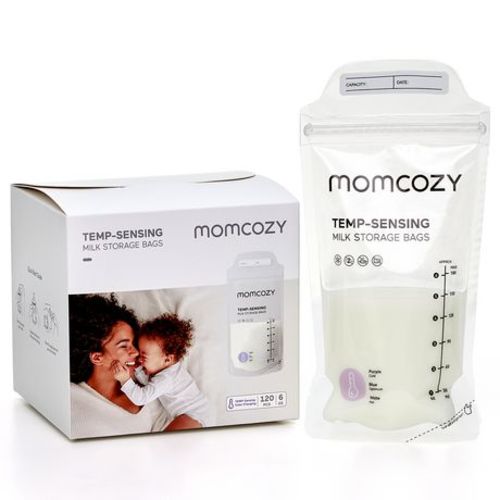 Momcozy Breastmilk Storing Bags, Temp-Sensing Discoloration Milk Storing Bags for Breastfeeding-120pcs