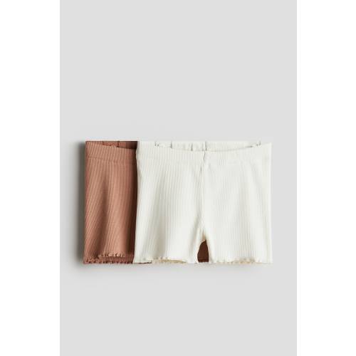 2-PACK RIBBED COTTON BIKE SHORTS