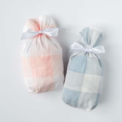 Hospital Bassinet Sheet in Blue Buffalo Check