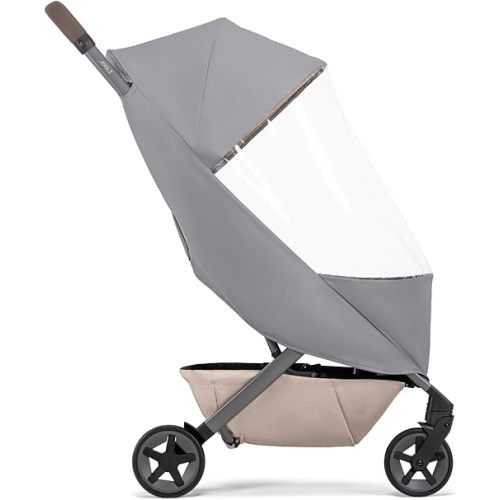Joolz AER+/2 Buggy Rain Cover - Windproof & Waterproof Winter Stroller Accessory - Clear Baby Travel Weather Shield for Sun, Dust, and Snow Protection - Compact and Easy Storage - Grey