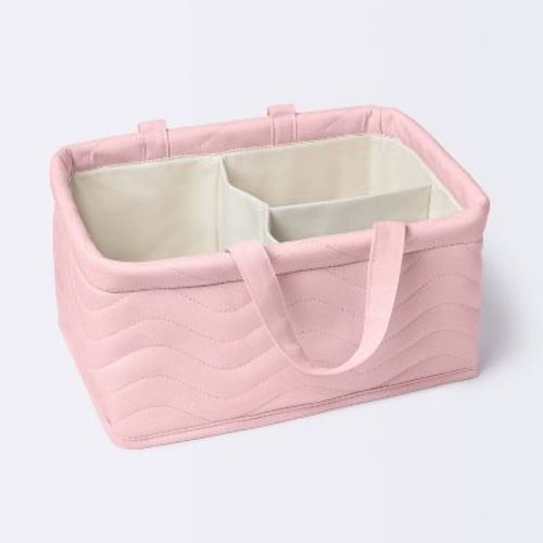 Quilted Fabric Diaper Caddy - Light Pink - Cloud Island™
