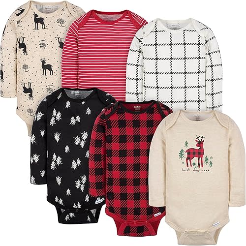 Gerber Unisex Baby 6 Pack Long-sleeve Onesies Bodysuit