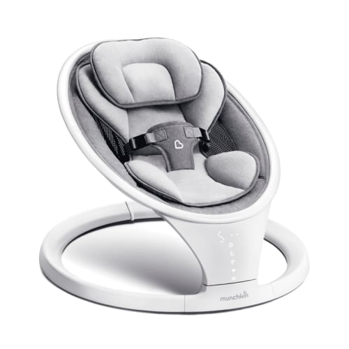 Munchkin® Compact Baby Swing | Bluetooth & Remote Control Enabled | New Born Cradle | Unisex-White