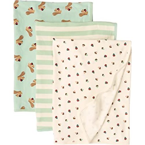 Amazon Essentials Unisex Kids' Swaddle Blankets, Pack of 3