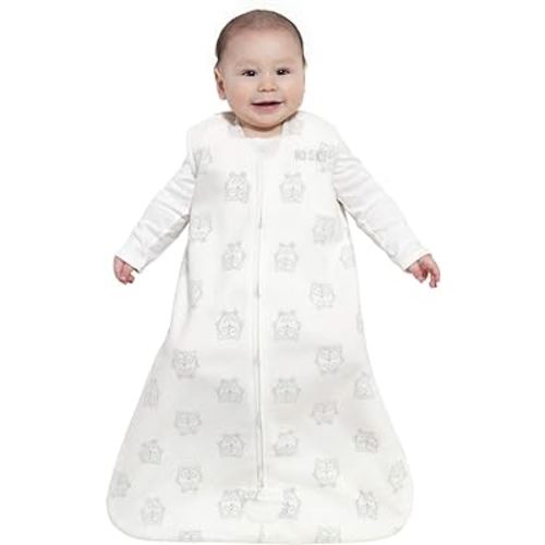 HALO Sleepsack Micro Fleece Wearable Blanket, TOG 1.0, Owls Cream, Medium