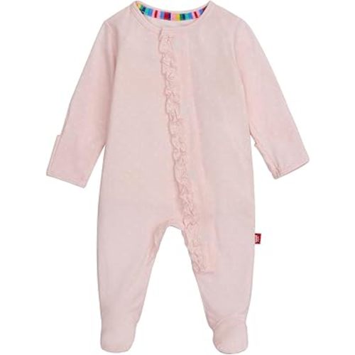 Magnetic Me Girls Modal Magnetic Baby Footie Pajamas | Silky Soft Modal Fabric | Baby Sleepers Available Sizes PRE - 24M