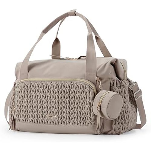 mommore Diaper Bag Tote, Large Capacity Travel Diaper bags, Hospital Bag for Labor Delivery, Baby Bag with Pacifier Case