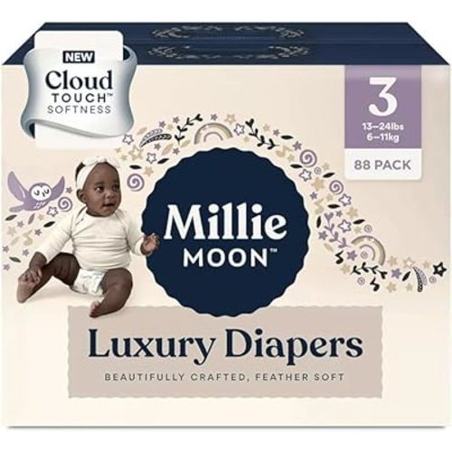 Diapers Sizes 1-6 Luxury Diapers COUCHES DE Luxe (Choose Size) (Size 3-88 Diapers (13lbs-24lbs)), White