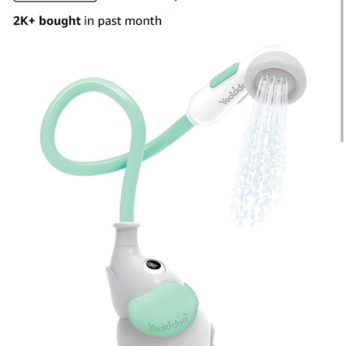 Amazon.com: Yookidoo Baby Bath Shower Head - Elephant Water Pump with Trunk Spout Rinser - Control Water Flow from 2 Elephant Trunk Knobs for Maximum Fun in Tub or Sink for Newborn Babies : Toys & Games