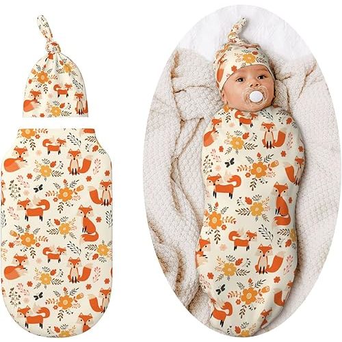 Fall Fox Swaddle Blankets Newborn Receiving Blanket Baby Swaddle Wrap Soft Sleeping Sack for Baby Girls Boys
