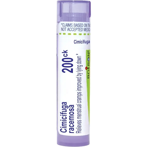 Boiron Cimicifuga Racemosa 200Ck Homeopathic Medicine for Menstrual Cramps Improved by Lying Down - 80 Pellets