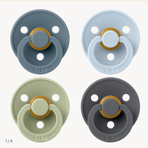 BIBS Colour 4 PACK Pacifiers - Petrol/Sage/Baby Blue/Iron – Bibsworld store US