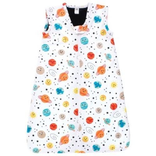 Hudson Baby Boys Plush Faux Fur Sleeping Bag, Wearable Blanket, Happy Planets, 12-18 Months