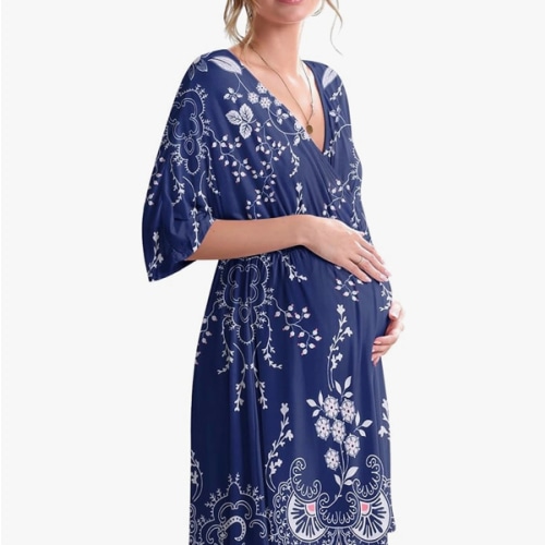 3 in 1 Labor/Delivery/Hospital Gown for Breastfeeding