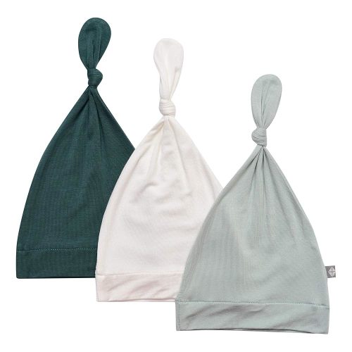 KYTE BABY Rayon Made from Bamboo Baby Beanie Hats - Super Soft Knotted Caps Available in Pattern and Solid Colors - 3 Pack