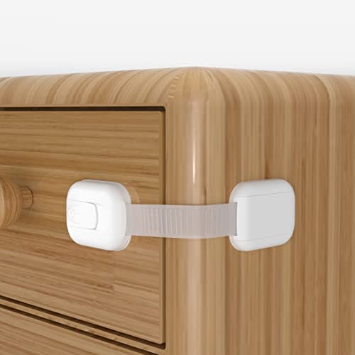 Child Safety Cabinet Locks for Babies, Baby Proofing Child Locks, 10 Pack DUOSI No Screws and Magnets Fridge Refrigerators Door Locks for Kitchen Cabinets and Drawers