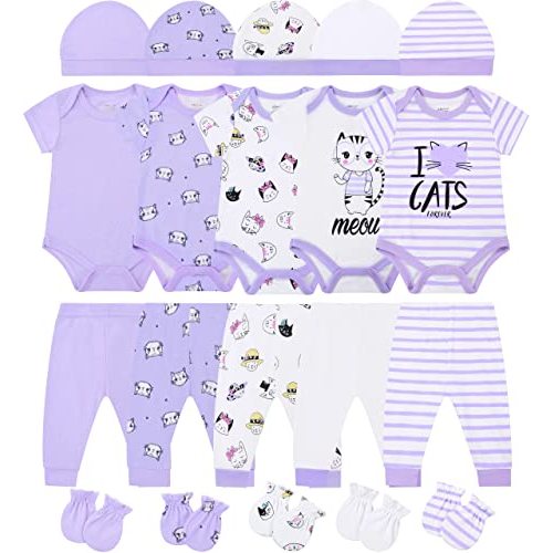 ABeCue Baby Boy Layette Essentials Set Newborn Girl Clothes Pack Infant Gift Sets 20-Piece
