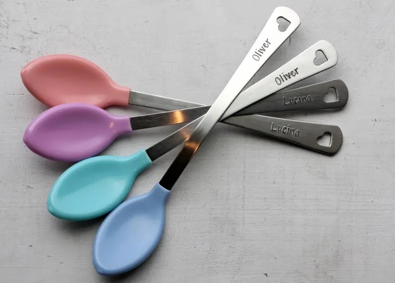 Personalized Baby Spoons, Set of 4