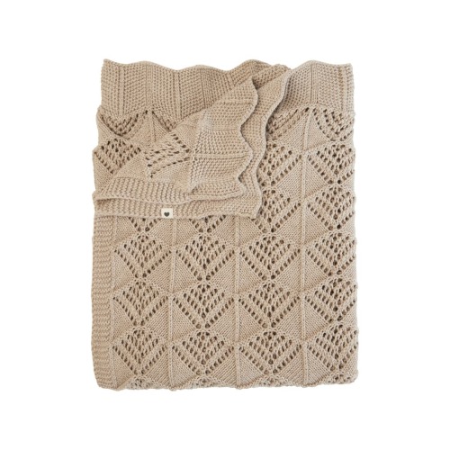 Organic Cotton Wavy Knit Baby Blanket