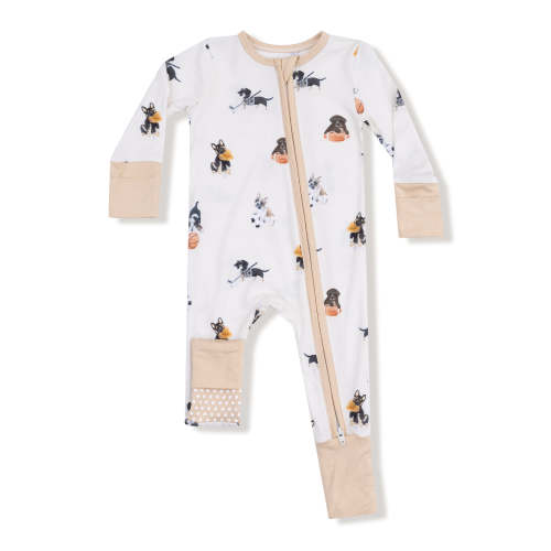 2-Way Zip Romper, Sporty Puppies