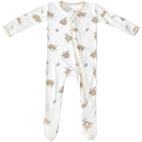 Soft Baby Bamboo Viscose Footie Pajamas, Zipper Closure, 0-24 Months