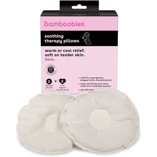 Bamboobies Women’s Soothing Nursing Pillows, Natural, Heating Pad or Cold Compress for Breastfeeding, Made in the USA