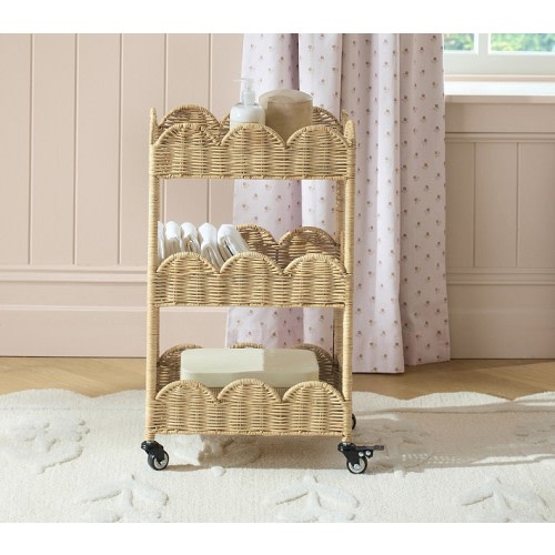 Palmer Scallop Tiered Storage Cart