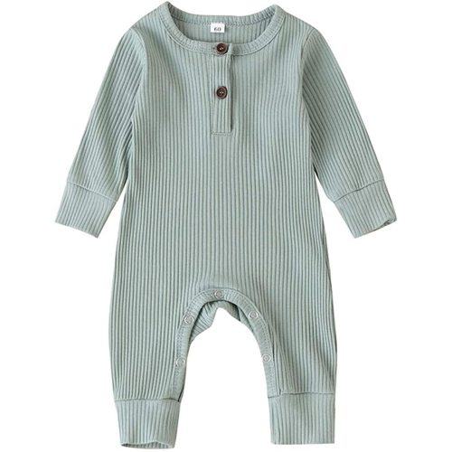 Newborn Baby Boy Girl Knitted Romper Jumpsuit Solid Long Sleeve Legging Bodysuit Playsuit Clothes Winter 0-18M