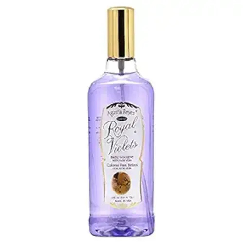 Royal Violets Baby Cologne with Aloe Vera for Baby Sensitive Skin, Relaxing Aroma, 7.6 Fl Oz Spray Plastic Bottle