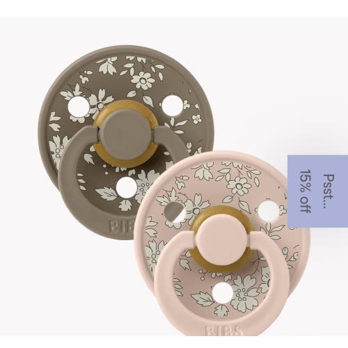 BIBS x LIBERTY Colour Pacifiers 2 Pack Capel - Blush Mix