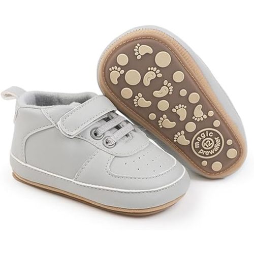 Clowora Unsex Baby Shoes Boys Girls Infant Sneakers Non-Slip Soft Rubber Sole Toddler Crib First Walker Lightweight Shoes