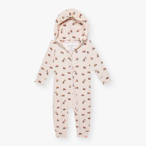 Dalton French Terry Zippered Hooded Romper