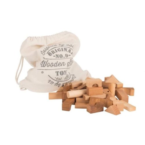 Wooden Blocks in Sack (Natural) - 100 pcs