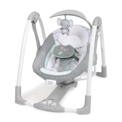 Ingenuity ConvertMe 2-in-1 Compact Portable Baby Swing 2 Infant Seat