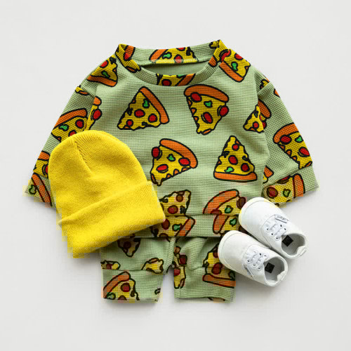 Baby Waffle Green Pizza 2-piece Set