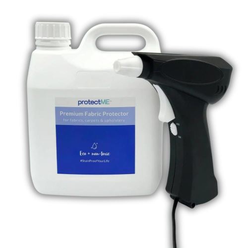 Fabric Protector and Stain Resistant Spray - Upholstery Fabric Spray for Stain Guard for Carpet, Shoes, Couch, Sofa - Non Toxic Water Based Furniture Protector - 84.5 Fl. Oz. +Sprayer