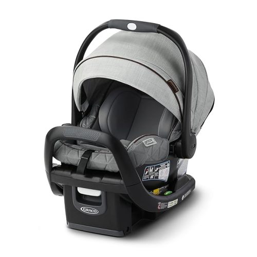 Graco Premier SnugRide SnugFit XT Infant Car Seat, Anti Rebound Bar for Extra Safety, SnugLock Easy Install, Privacy Drape, Storage Pocket, Baby Car Seat, Midtown
