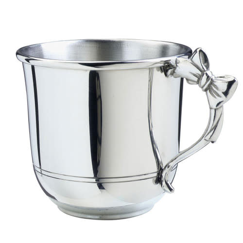 Bow Handle Pewter Baby Cup | Silver and Pewter Gifts